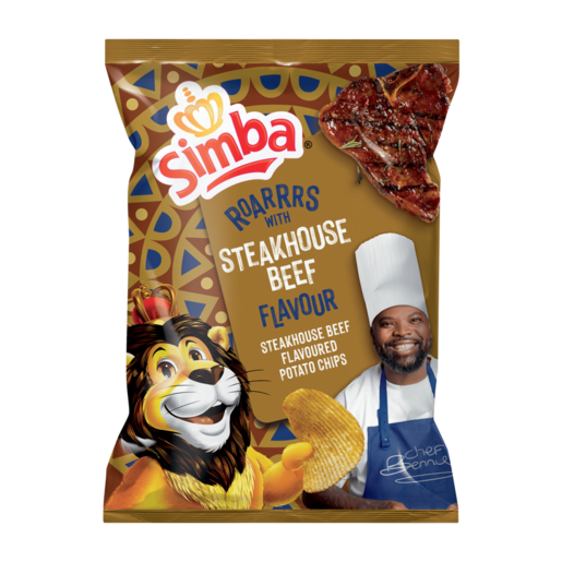 SIMBA CHIPS STEAKHOUSE BEEF FLAVOURED 120G – Hyperama - South African ...