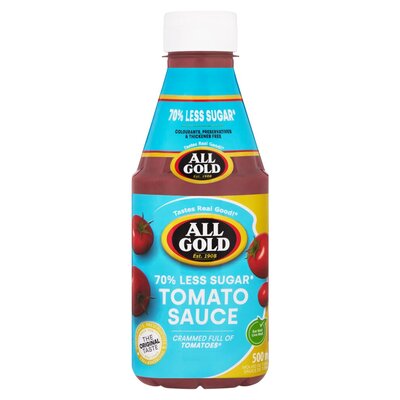 ALL GOLD TOMATO SAUCE 70% LESS SUGER 500ML