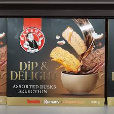 BAKERS DIP and DELIGHT ASST RUSK SELECTION 900G