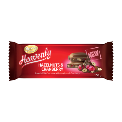 BEACON HEAVENLY HAZELNUTS & CRABERRY SLAB 150G