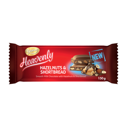 BEACON HEAVENLY HAZELNUTS & SHORTBREAD SLAB 150G