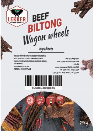 LEKKER  BEEF BILTONG WAGON WHEELS 40G