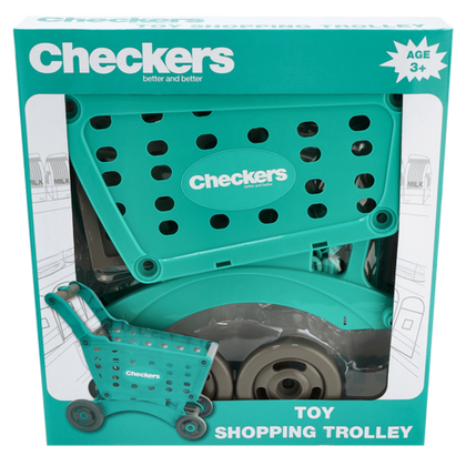 CHECKERS MINI SHOPPING TROLLEY 450X445MM