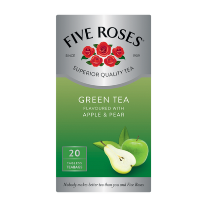 FIVE ROSES GREEN TEA APPLE & PEAR 20s