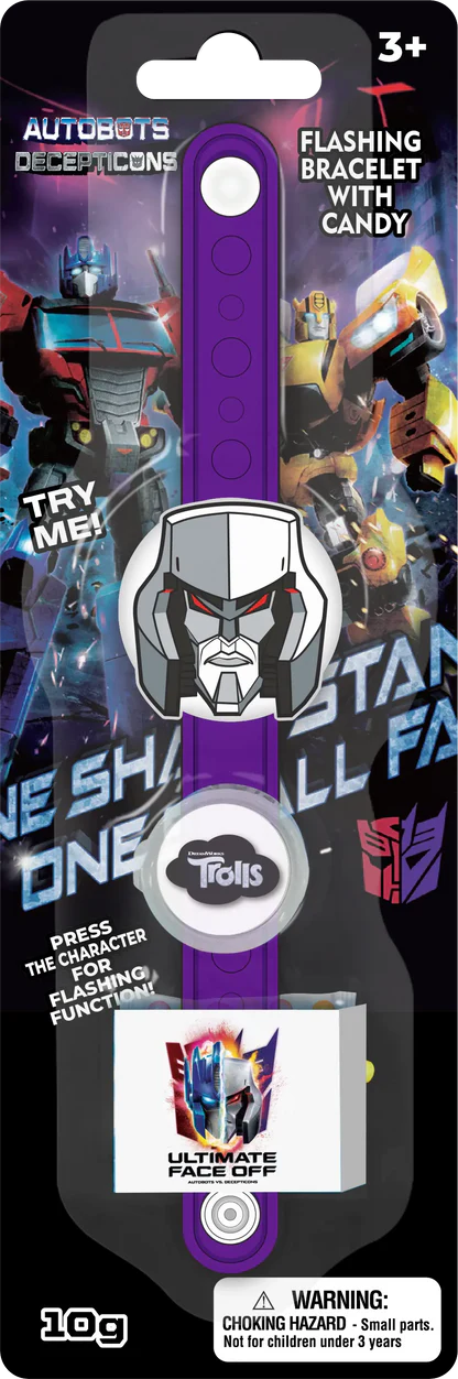 FLASHING BRACELET WITH CANDY - TRANSFORMERS 10G