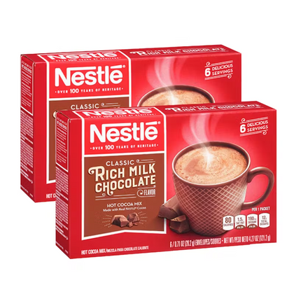 NESTLE HOT CHOCOLATE RICH MILK 193.6G -8 STICKS
