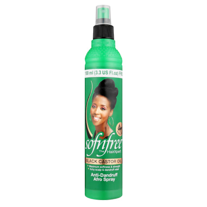 SOFT N FREE BLACK CASTOR OILAFRO SPRAY 350ML