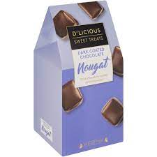 D LICIOUS SWEETS TREATS DRK COATED CHOC NOUGAT125G