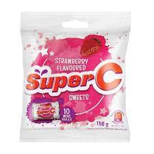 SUPER C MINI ROLL 150G STRAWBERRY