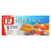 l&J FISH HADDOCK MEDALLIONS 450G CS