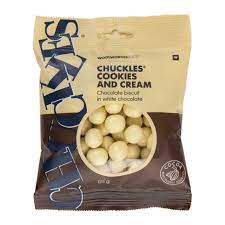 WOOLWORTHS CHUCKLES COOKIES AND CREAM IN WHITE 125