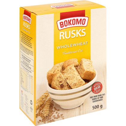 BOKOMO WHOLEWHEAT RUSKS 500G