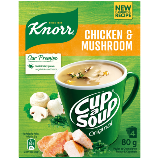 KNORR CUP-A-SOUP CHICKEN & MUSHROOM 4x20g – Hyperama - South African ...