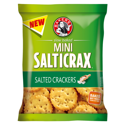 BAKERS MINI SALTICRAX SALTED CRACKERS 33G – Hyperama - South African ...