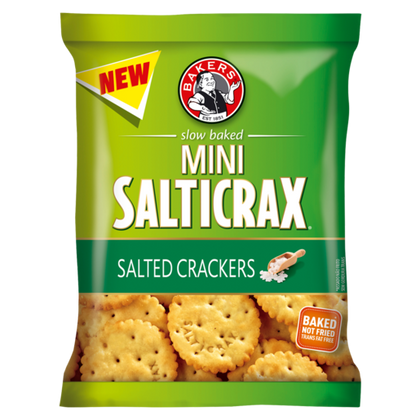 BAKERS MINI SALTICRAX SALTED CRACKERS 33G