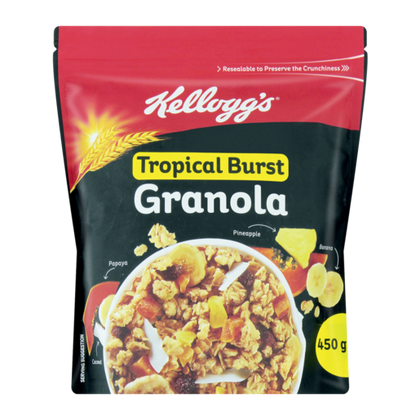 KELLOGG S MUESLI GRANOLA TROPICAL BURST 450G