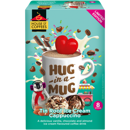 HUG IN A MUG TIN ROOF ICE CREAM CAPPUCCINO 24GX8s