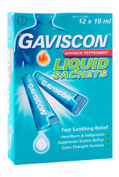 GAVISCON LIQUID SACHET 10mlx12 sachets (BOX)