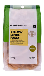 WOOLWORTHS YELLOW LENTIL PASTA 250G