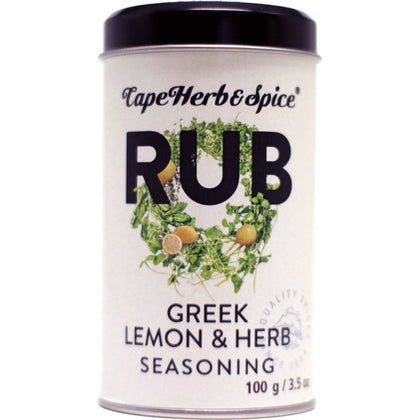 CAPE HERB & SPICE GREEK LEMON & HERB RUB 100G