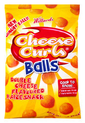 WILLARDS CHEESE CURLS BALLS 100G DOUBLE CHEESE