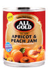 ALL GOLD JAM 450G APRICOT AND PEACH
