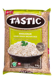 Tastic Rice Products TASTIC LONG GRAIN RICE 2KG BROWN W/GRAIN – Hyperama - South African ...