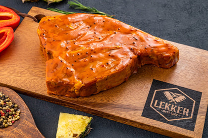 LEKKER MEAT SHOP BEEF T-BONE MARINATED(PORTUGUESE PREGO) 1KG