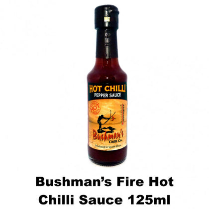 BUSHMANS FIRE HOT CHILLI PEPPER SAUCE 125ML