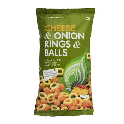 WOOLWORTHS CHEESE & ONION RING  & BALLS 120G