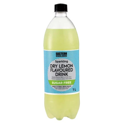 EASTERN HIGHLANDS DRY LEMON FLAV DRINK 1LT S/FREE