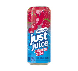 JUST JUICE CAN STRAWBERRY CHERRY 330ML