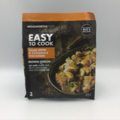 WOOLWORTHS EASY 2 COOK BROWN ONION SOUP THICK 55G