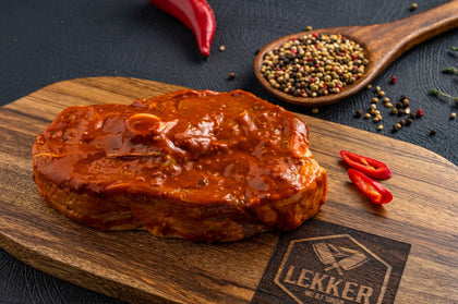 LEKKER MEAT SHOP LAMB LEG CHOPS (PERI PERI) 1KG