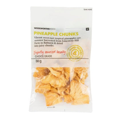 WOOLWORTHS PINEAPPLE CHUNKS 80G