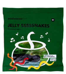 WOOLWORTHS FLAVOURED SNAKES JEL