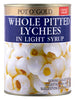 POT O GOLD WHOLE PITTED LYCHEES IN LIGHT SYRUP 565
