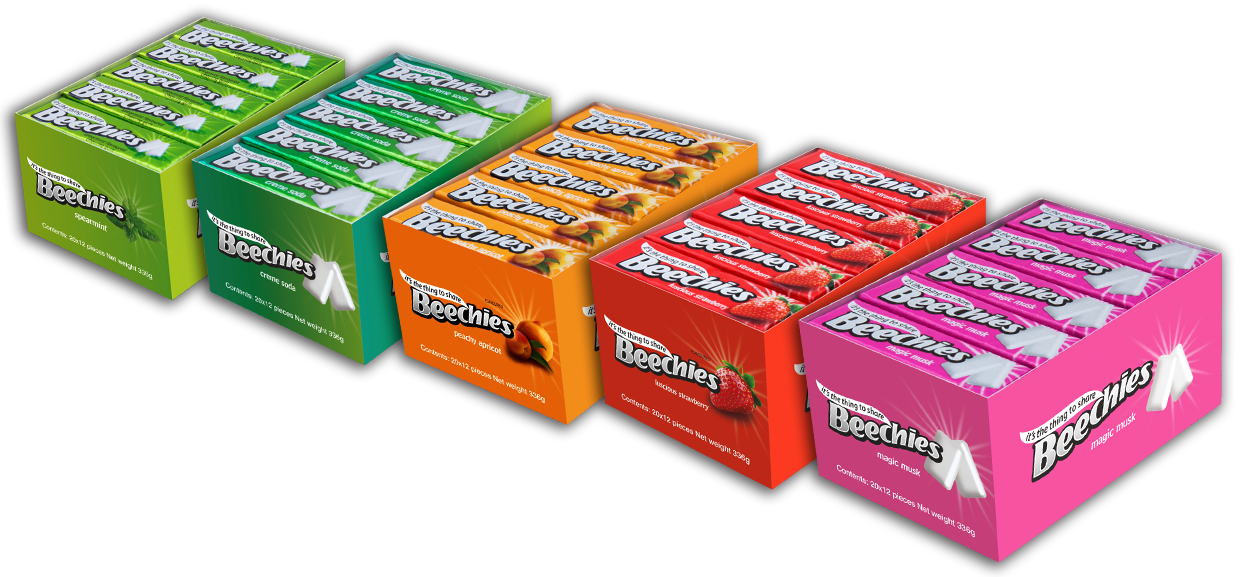 BEECHIES SPEARMINT CHEWING GUM 10s 14.5G