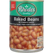 RHODES BAKED BEANS IN TOMATO SAUCE 410G