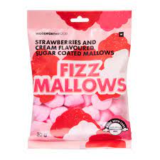 WOOLWORTHS FIZZ MALLOW STRAWBERRY 150G