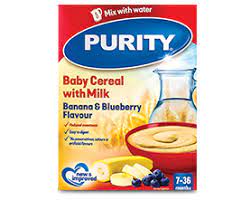 PURITY BABY CEREAL MILK BANANA & BLUEBERRY 200G
