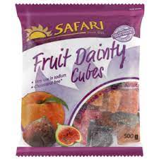 SAFARI DRIED FRUIT DAINTY CUBES 500G