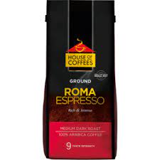 HOUSE OF COFFEES GROUND ROMA ESPRESSO 250G