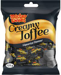 MISTER SWEET CREAMY TOFFEE LIQUORICE 125G