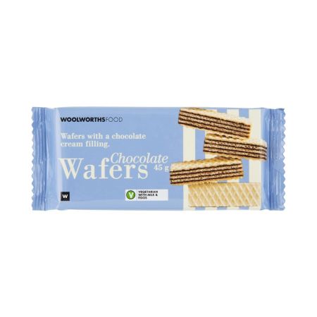 WOOLWORTHS CHOCOLATE WAFERS 45G