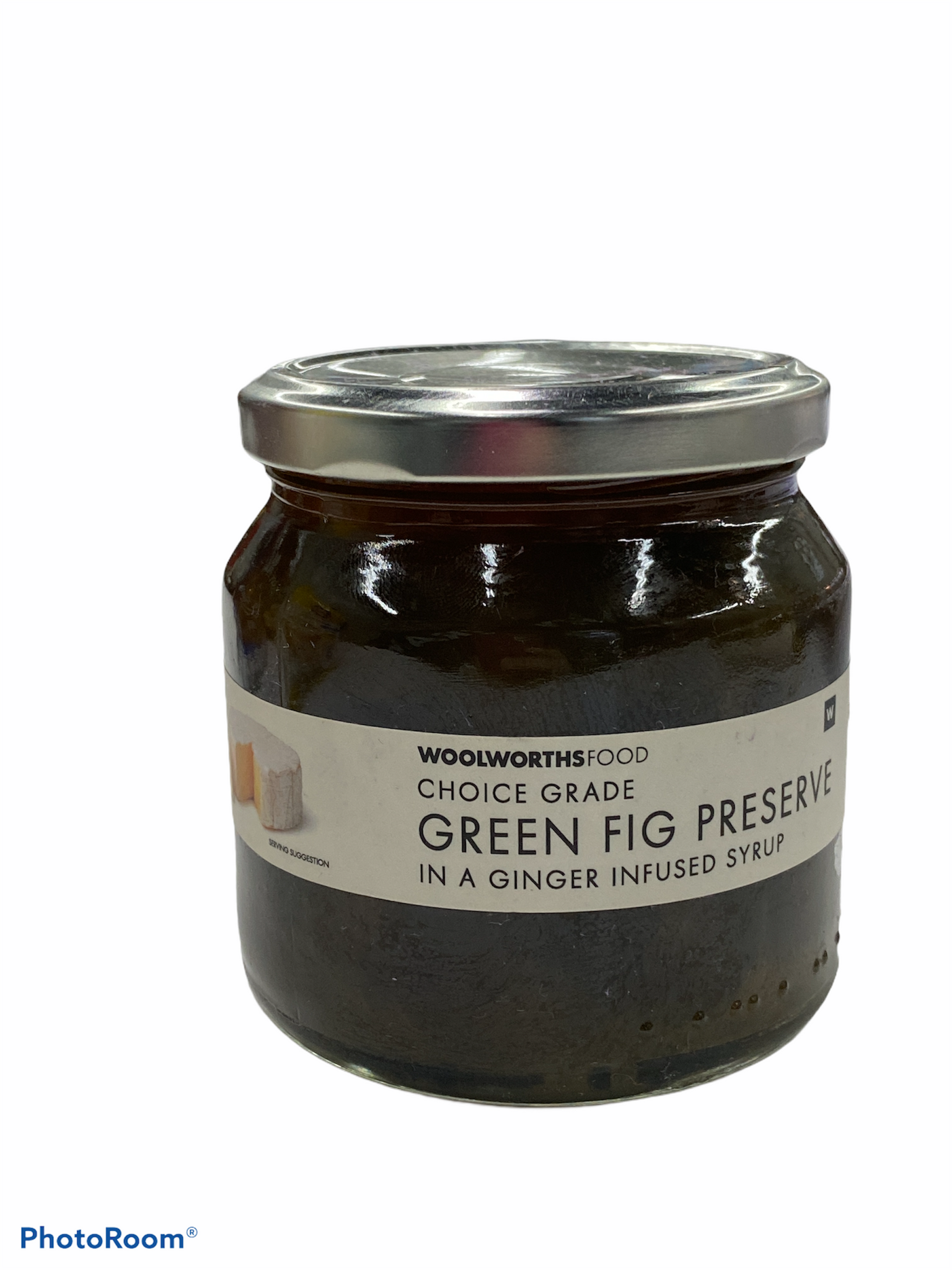 WOOLWORTHS GREEN FIG PRESERVE IN GINGER