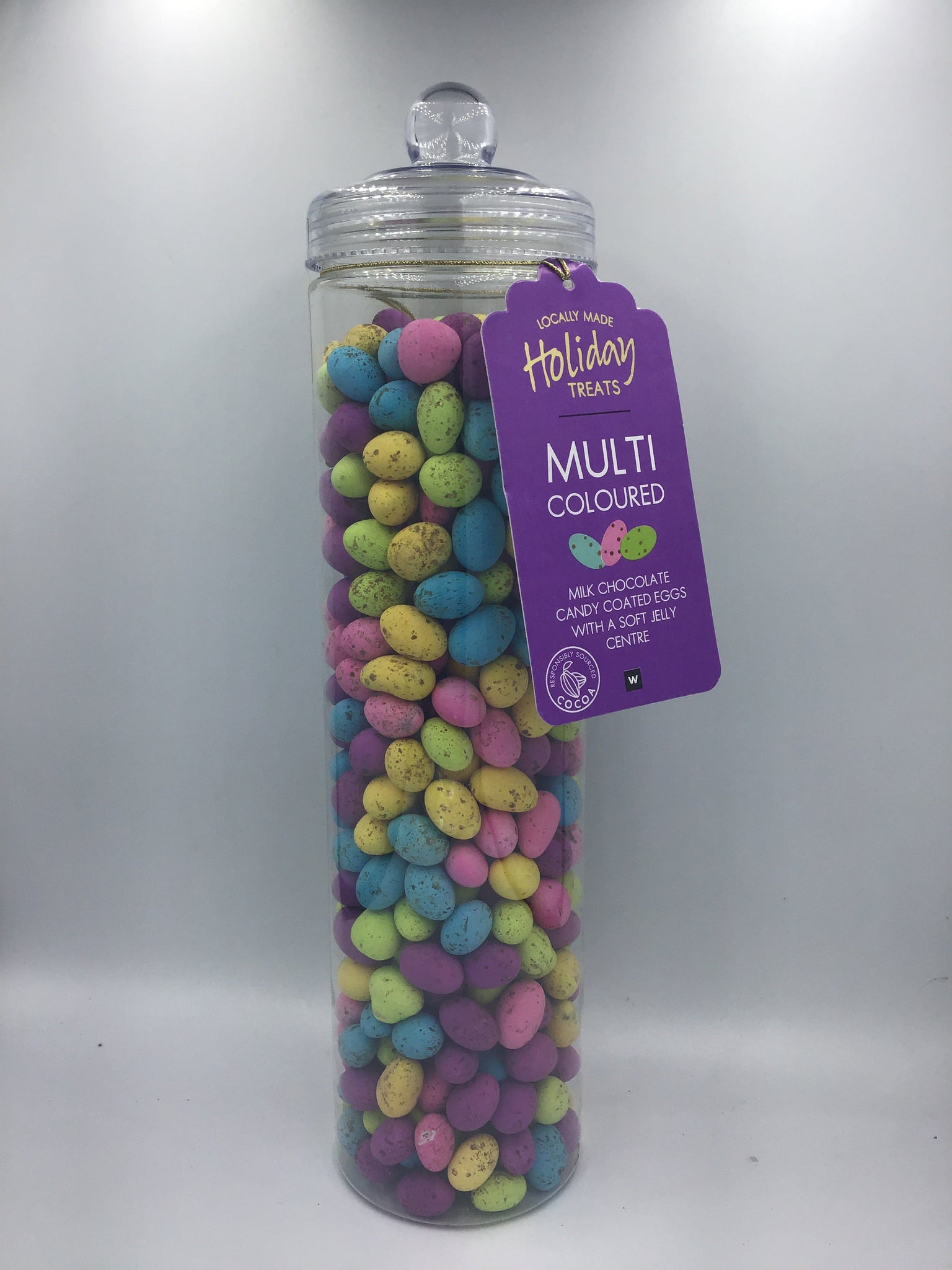 WOOLWORTHS M/COLOURED EGGS IN A JAR 550G