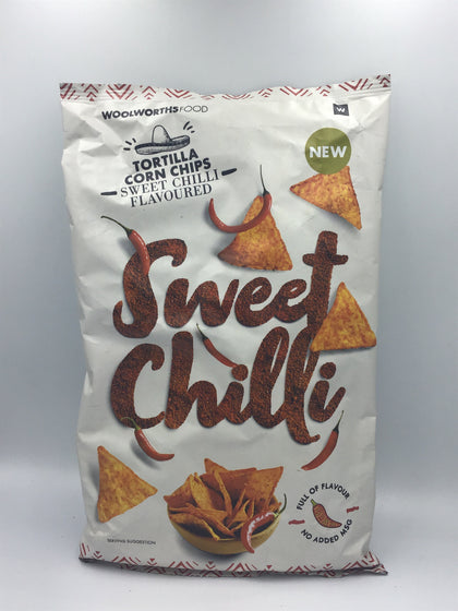 WOOLWORTHS SWT CHILLI FLAV TORTILLA CHIPS 150G