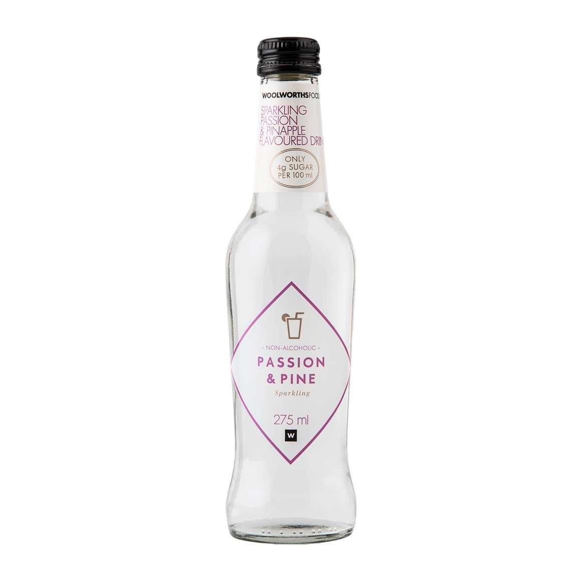 WOOLWORTHS PASSION PINE SPARKLING DRINK 275ML