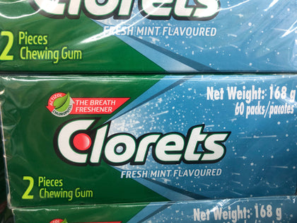 CLORETS GUM 2PC 60s FRESH MINT